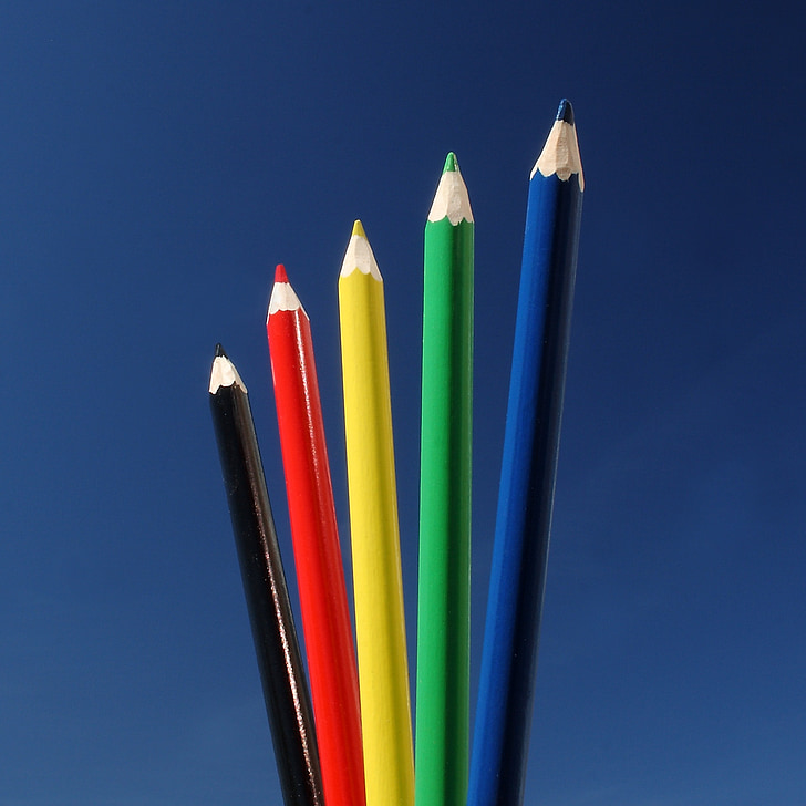 blyanter, farver, farverige