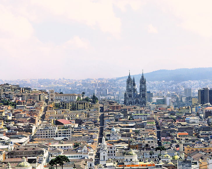 Ekwador, Quito, Miasto, panoramy, krajobraz, Urban, Pomnik