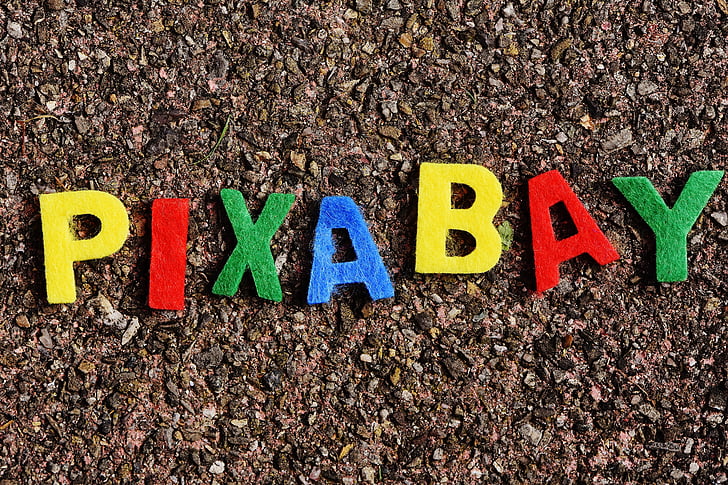pixabay, billeddatabase, bogstaver, farverige, filt, Bogstavernes, skrifttype