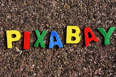 Pixabay, base de données images, lettres, coloré, feutre, lettrage, police