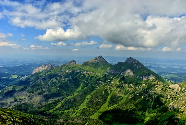 Tatry, Szlovákia, táj, szemközti nézet, hegyek, nézet, természet