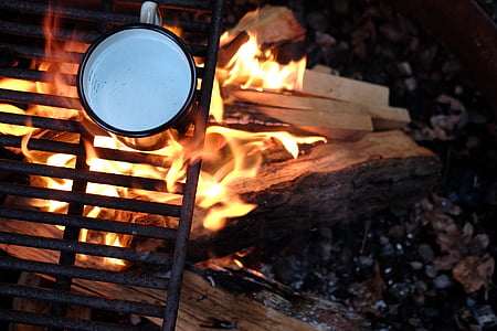 brand, vlam, warmte, brandhout, hete, kampvuur, koken