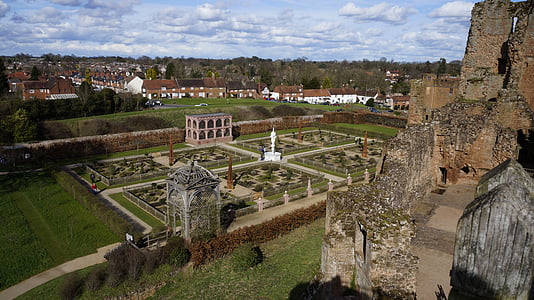 Замок, Англия, руины, памятники, Туризм, Великобритания, сады