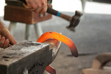 blacksmith, anvil, hammer, farrier, horseshoe, working, work Tool