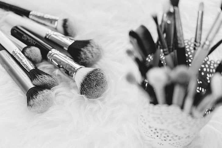 makeup, brush, things, kit, beauty, cosmetics, blur