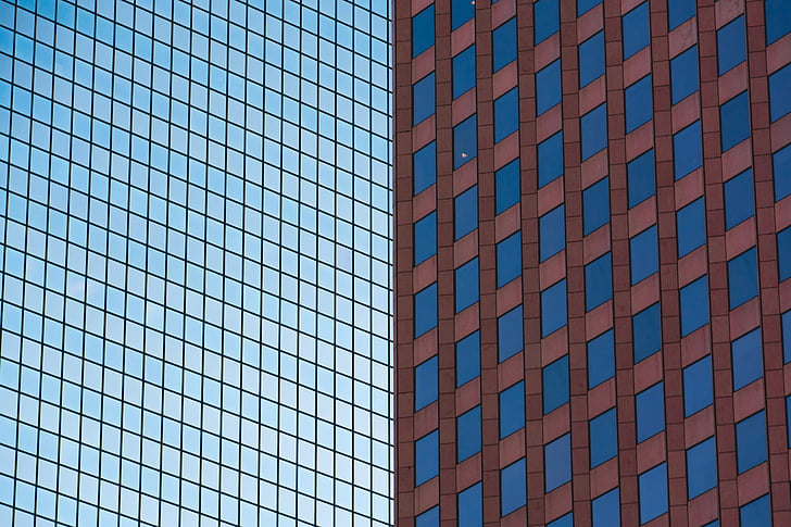 arquitetura, edifício, vidro, arranha-céus, perspectiva, Windows