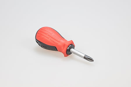 screwdriver, tool, craft, red, phillips, metal, head