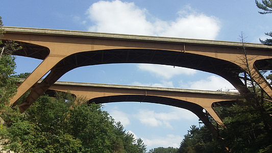 poduri, oglinda lacului wisconsin, autostrada pod