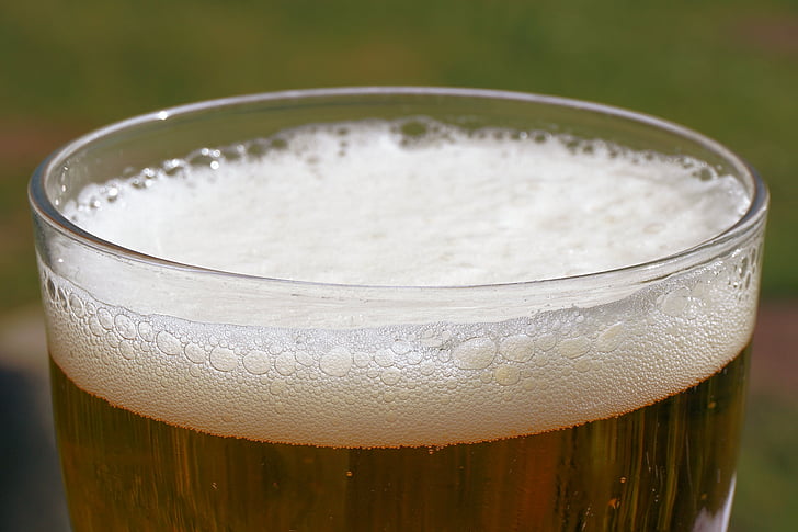 alus, alaus stiklinė, putų, alaus putos, alaus karūną, gėrimas, troškulys