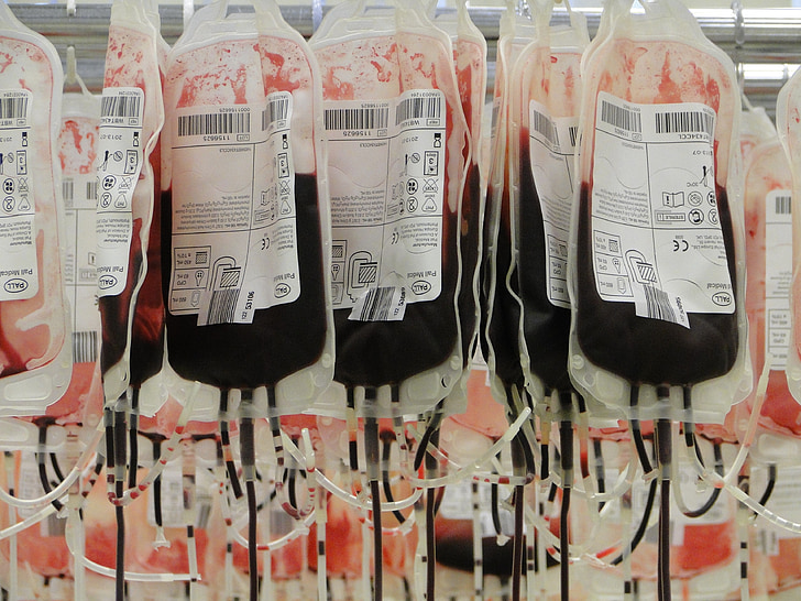 krvné vaky, červená, červených krviniek, darcov krvi