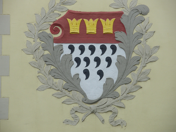 cologne, coat of arms, hauswand, facade