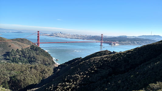 Золотые ворота, Сан-Франциско, мост, Калифорния, залив, океан, Ориентир