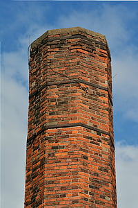 chimney, brick, old, fireplace, sky