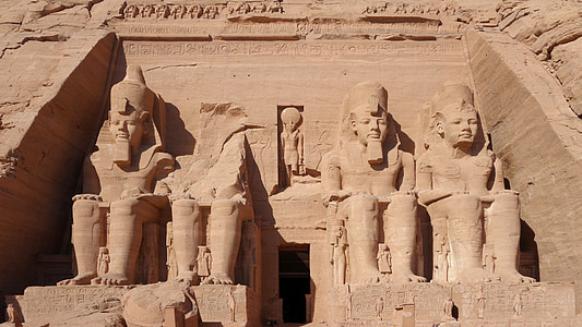 Abu simbel, Rock-templet, massiva, Hathor, UNESCO, Nubian, sevärdheter