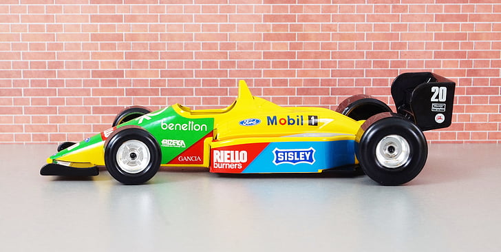 Benetton, Forma-1, Michael schumacher, automatikus, játékok, modell autó, modell