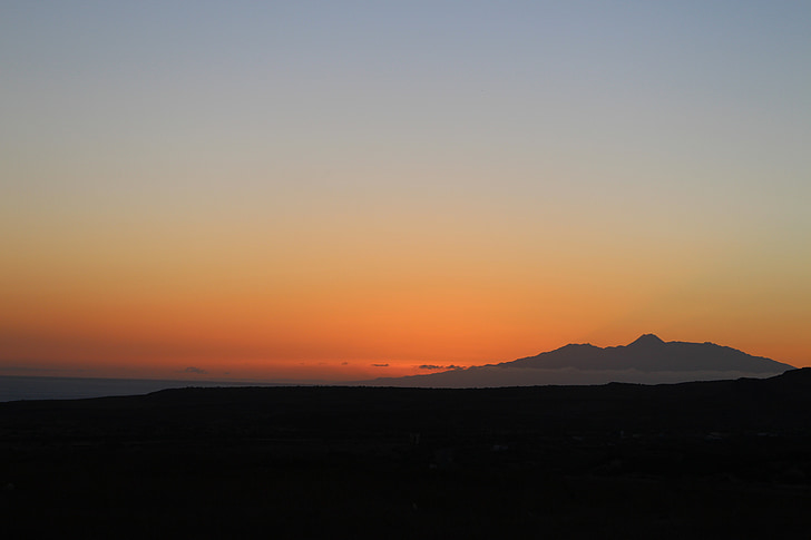 zachód słońca niebo, wulkan, krajobraz, niebo, Pico fogo, Wyspy Zielonego Przylądka, Afryka