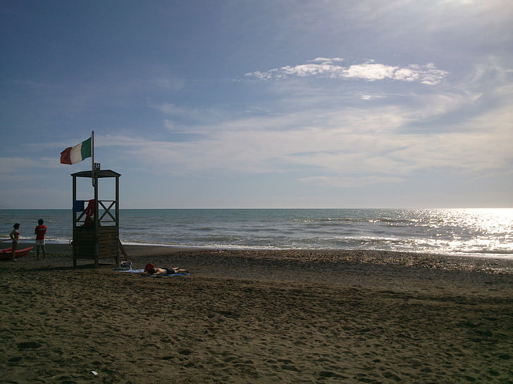 mar, Playa, arena