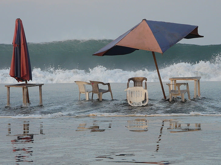 Beach, päikesevarju, Sea