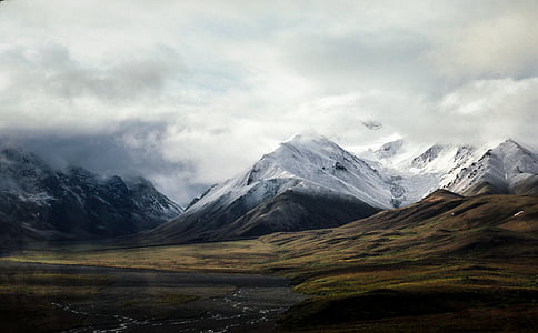 สีขาว, เมฆ, ภูเขา, ระบบคลาวด์, หิมะ, เขาหิมะ, เทือกเขา
