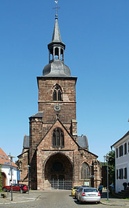 kirkko, edessä, St arnual, Stiftskirche, Saksa, arkkitehtuuri, vanha