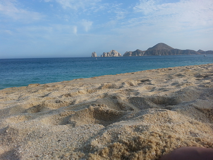 homok, Cabo, Arch, Mexikó, Beach, nézet