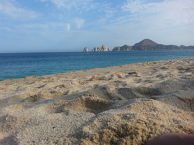 sand, cabo, arch, mexico, beach, view