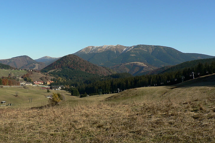 Szlovákia, Donovaly, hegyek, Alacsony-Tátra, koszos, természet, hegyi