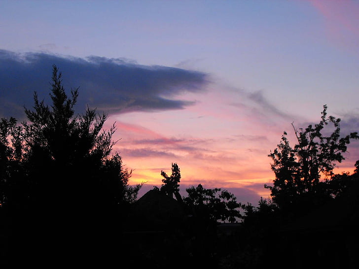 tramonto, Alba, Brieždenie, il cielo, sagoma