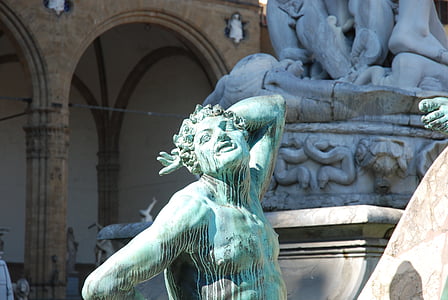 Флоренція, Італія, Італія, пам'ятники, скульптури, Архітектура, статуї