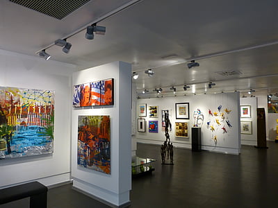 galeria, pintura, música, l'interior