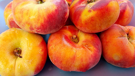 persikų, sveikas, vaisių, maisto, šviežumo, prinokusių, raudona