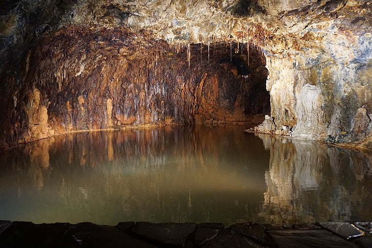 feengrotten, Saalfeld, Cave, Mine, naturen, STALAKTIT, stalagmit