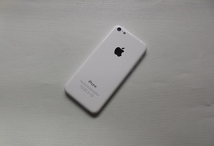 Apple iphone, 5c, telefón, mobilný telefón, biela, iPhone