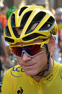 クリス ・ フルーム, チャンピオン, 黄色のジャージ, 有名人, サイクリスト, プロの道の自転車のレーサー, 男