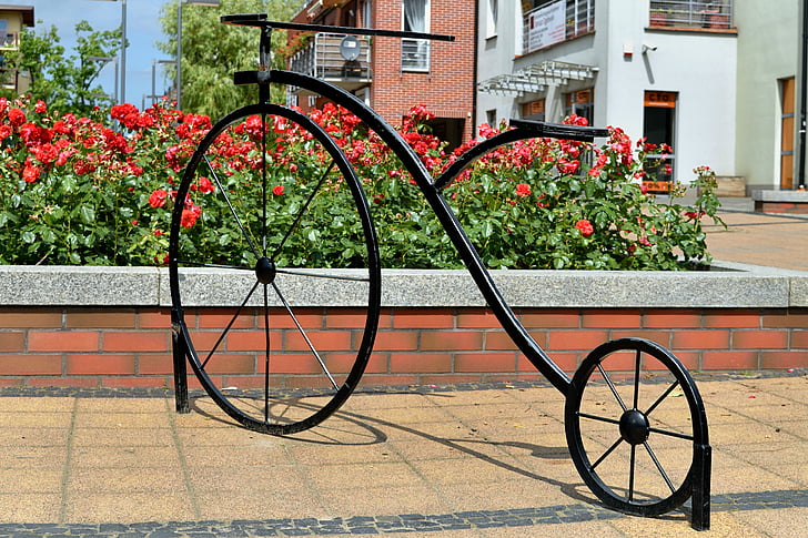 Pruszcz gdanski, Park city, kolo, jízdní kolo, ulice, venku, Městská scéna