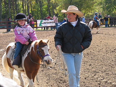 noia, equitació, poni, dona, vaquer, equitació poni, Hípica occidental