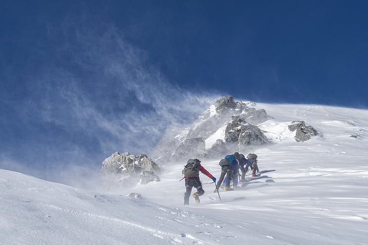 landskab, Japan, Mountain, bjergbestigning, vinter bjerg, nordlige Alper, 5 dragon peak