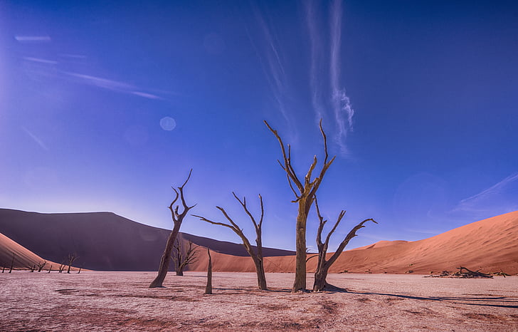 aride, nuages, lumière du jour, désert, sécheresse, sec, dune