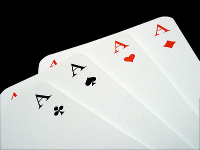 aces, poker, gambling, playing cards, play, trumpf