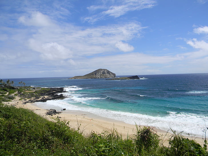 hawaii, beach, volcanic, ocean, sea, vacation, travel