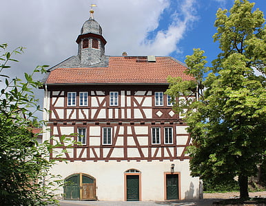 Église, bâtiment, Dreis, Allemagne, ancien style allemand, architecture