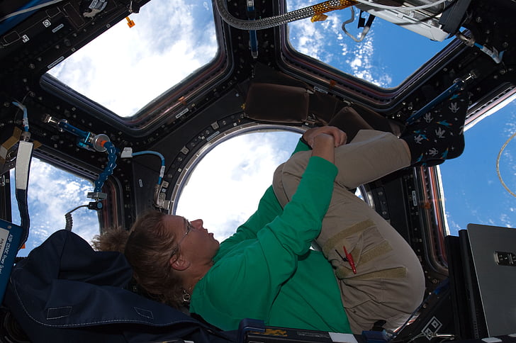 Astronaut, Cupola, internationella rymdstationen, sandstranden magnus, ISS, utrymme, Earth-vyn