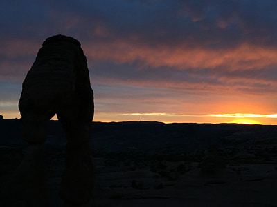 posta de sol, Moab, desert de