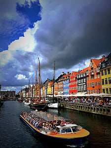Danija, Kopenhaga, kelionės, Danų, Eksterjeras, kanalas, lauko