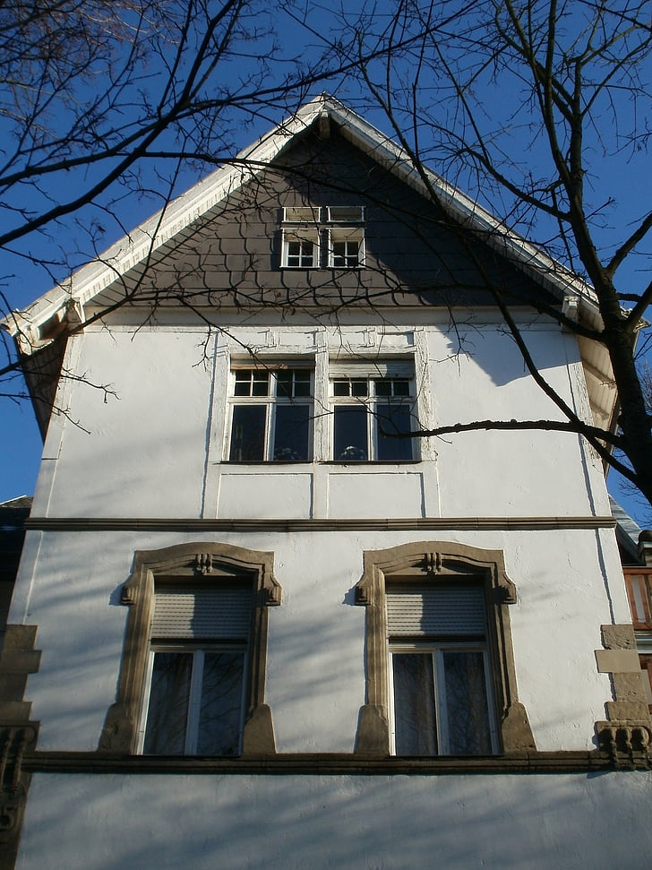 lessingstr, Saarbrucken, casa, edifici, frontal, exterior, façana