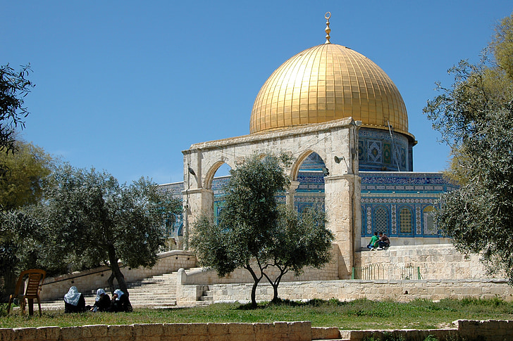 Йерусалим, Куполът на скалата, Израел, храмов хълм, купол, Златни