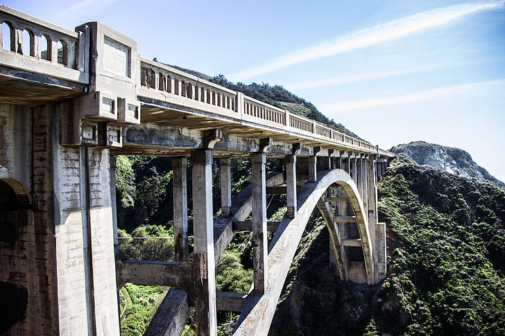 Bridge, betong, Arch, Gorge, struktur, konstruktion, Road