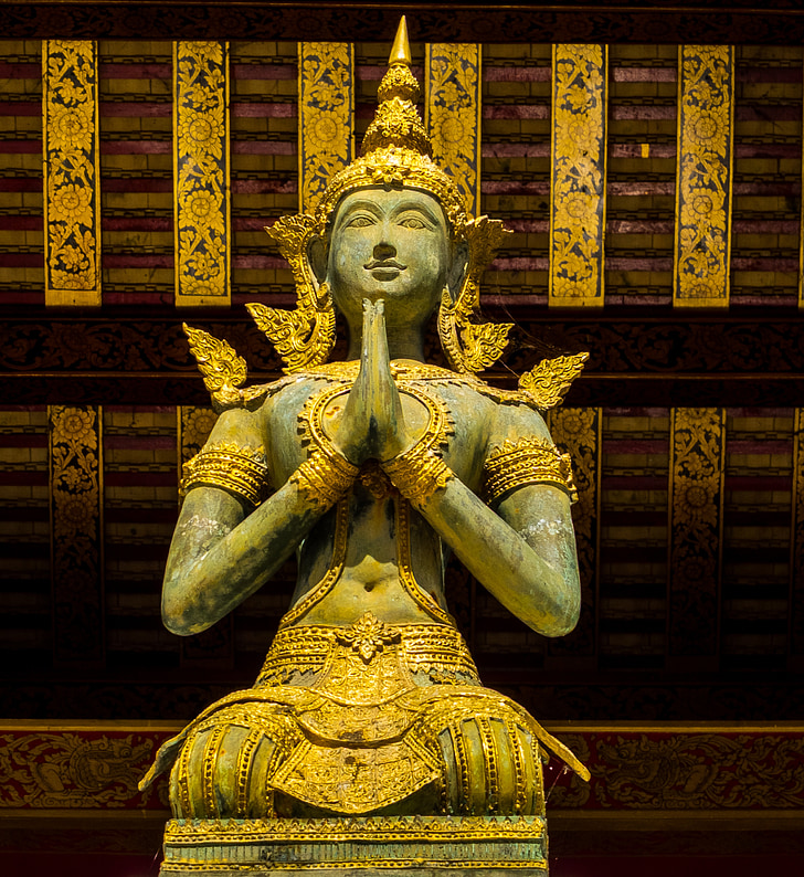 Божеството, Молете се, храмов комплекс, храма, Северен Тайланд