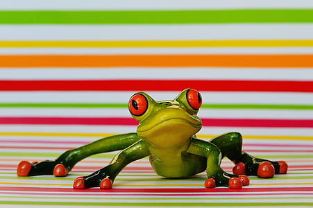 frog, funny, figure, cute, animal, fun, green