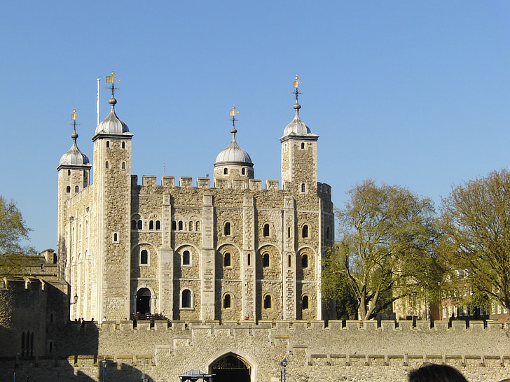 Londýnský Tower, Londýn, London bridge, slavný, království, věž, mraky